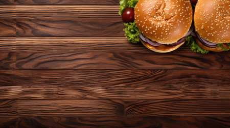wood wooden burger foodの素材