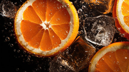 citrus cold soda drink icyの素材