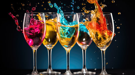 restaurant splash wine drink wineの素材