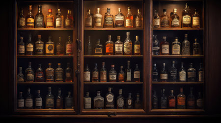 background vintage whiskey drink antiqueの素材