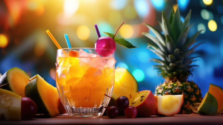 delicious juice cocktail drink tropicalの素材