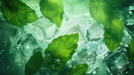 fruit freshness soda drink mintyの素材