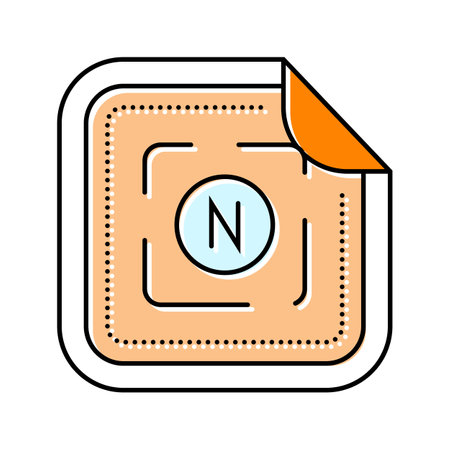 patch nicotine medical therapy color icon vector illustrationのイラスト素材