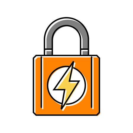 security electricity color icon vector illustrationのイラスト素材