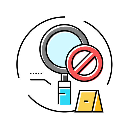 insufficient evidence crime color icon vector illustrationのイラスト素材