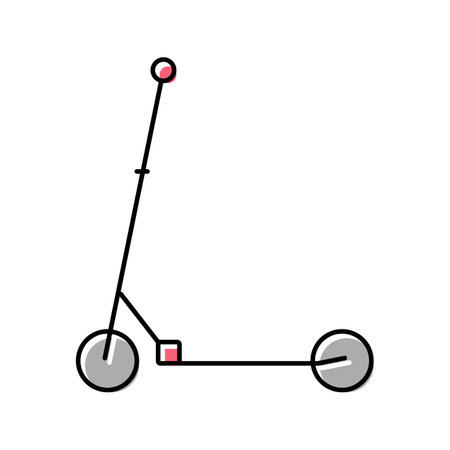 kick scooter kid leisure color icon vector illustrationのイラスト素材