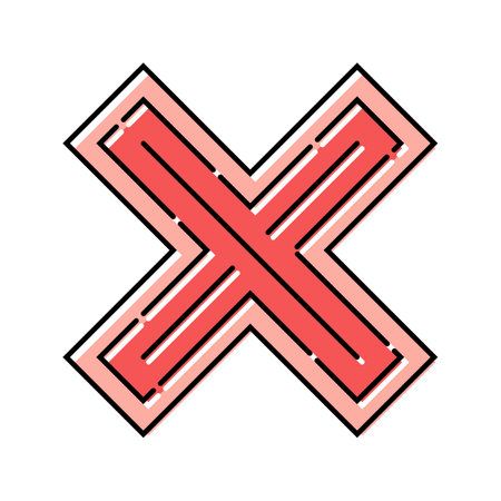 x reject color icon vector illustrationのイラスト素材