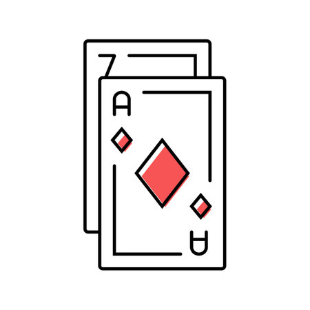 card game board table color icon vector illustrationのイラスト素材