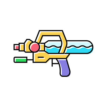 water toy child game play color icon vector illustrationのイラスト素材