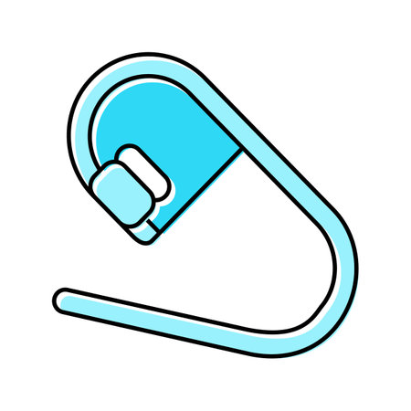 stitch marker knitting wool color icon vector illustrationのイラスト素材