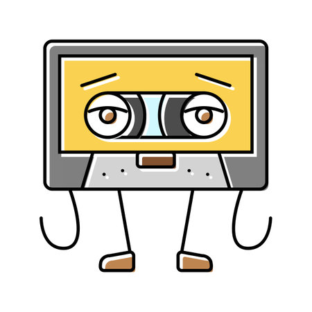 vintage concert ticket retro music color icon vector illustrationのイラスト素材