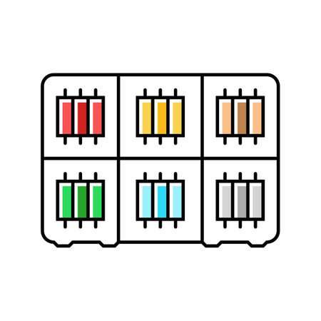 thread organizer embroidery hobby color icon vector illustrationのイラスト素材