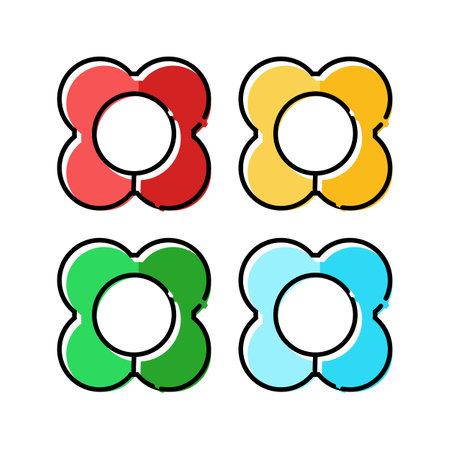 stitch markers embroidery hobby color icon vector illustrationのイラスト素材