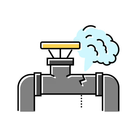emergency gas service color icon vector illustrationのイラスト素材
