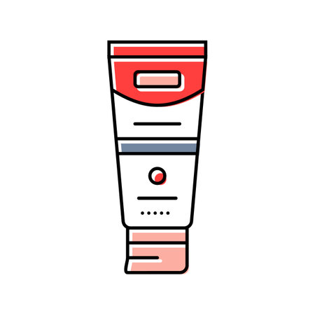 toothpaste hygiene color icon vector illustrationのイラスト素材