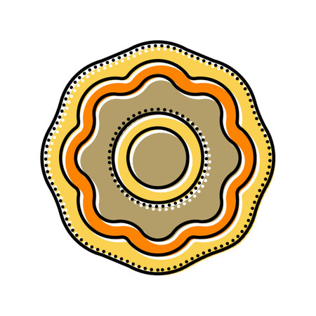 puja thali color icon vector illustrationのイラスト素材