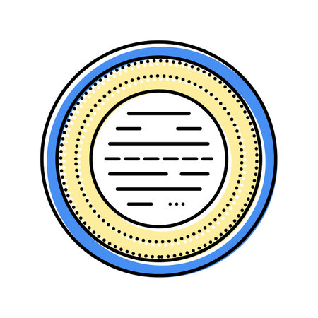 ketubah marriage contract color icon vector illustrationのイラスト素材
