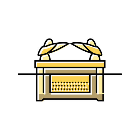 ark of the covenant color icon vector illustrationのイラスト素材