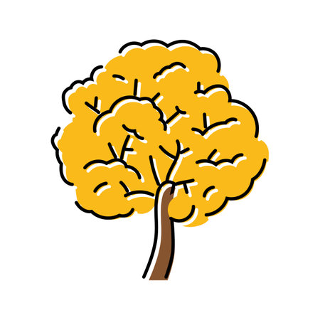 ipe jungle amazon color icon vector illustrationのイラスト素材