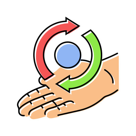 consistency motivation color icon vector illustrationのイラスト素材