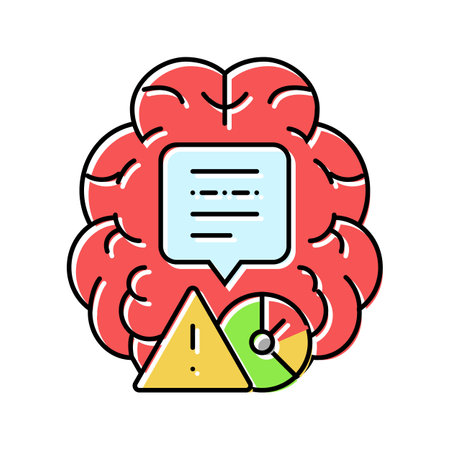 decision making risk color icon vector illustrationのイラスト素材