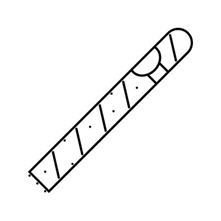 cigar nicotine tobacco line icon vector illustrationのイラスト素材