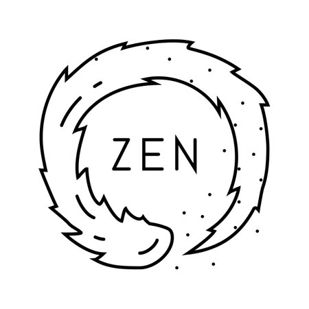 zen yoga relax line icon vector illustrationのイラスト素材