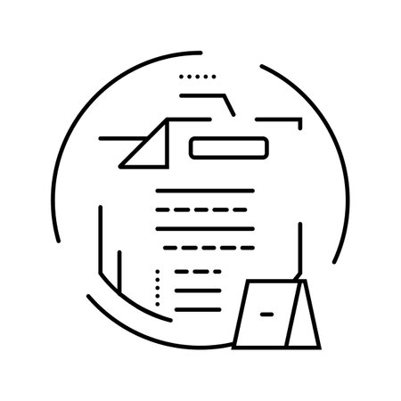 documentary evidence crime line icon vector illustrationのイラスト素材