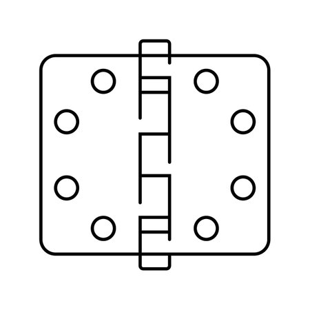 hinge hardware furniture fitting line icon vector illustrationのイラスト素材