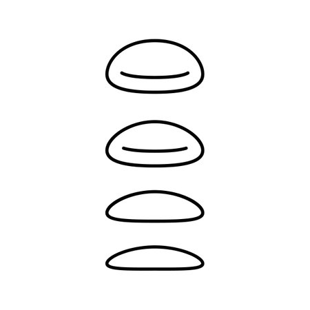 breast implant sizes surgery line icon vector illustrationのイラスト素材