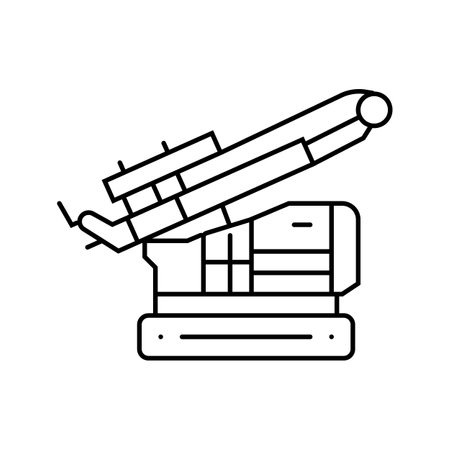 pile driver civil engineer line icon vector illustrationのイラスト素材