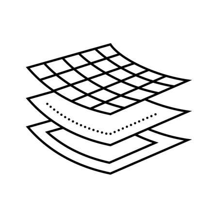 composite material aeronautical engineer line icon vector illustrationのイラスト素材