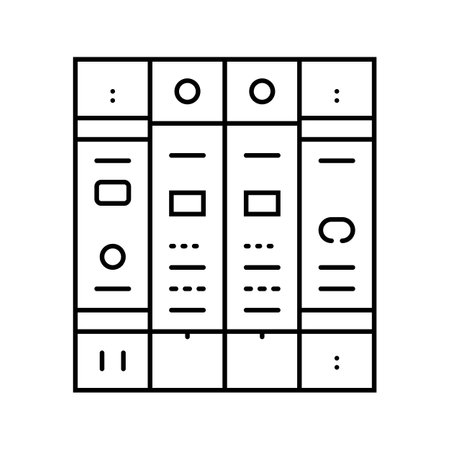 surge protector electrical engineer line icon vector illustrationのイラスト素材