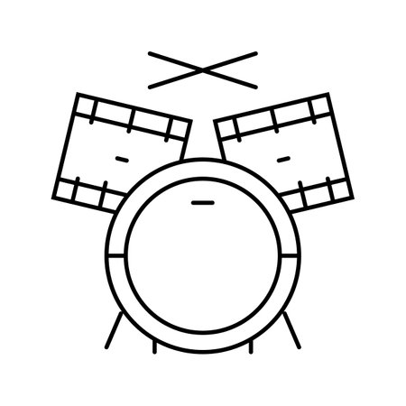 boombox character retro music line icon vector illustrationのイラスト素材