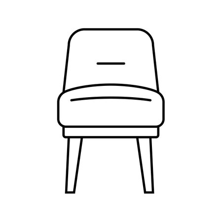 chair soft cozy line icon vector illustrationのイラスト素材