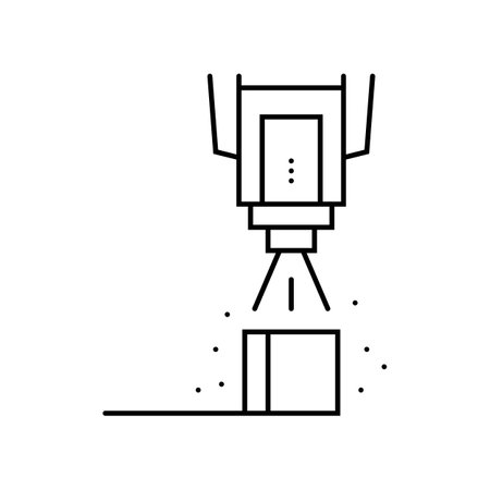 spray coating application materials engineering line icon vector illustrationのイラスト素材