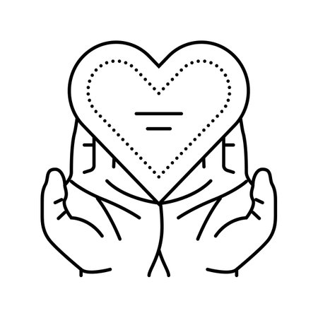 gratitude heart succes challenge line icon vector illustrationのイラスト素材