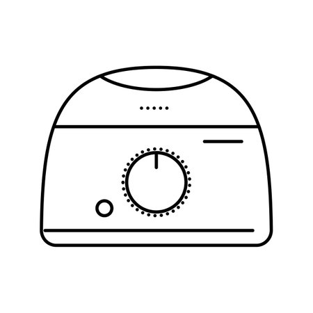 wax warmer hair salon line icon vector illustrationのイラスト素材