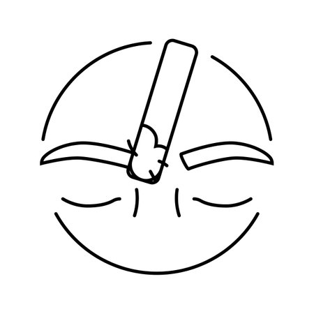 eyebrow hair removal male line icon vector illustrationのイラスト素材