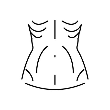 sudden weight loss disease symptom line icon vector illustrationのイラスト素材