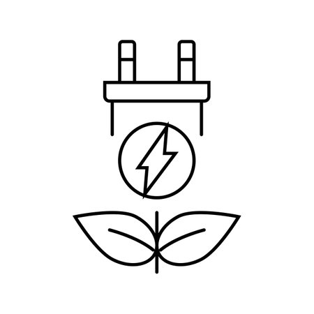 clean energy electric line icon vector illustrationのイラスト素材
