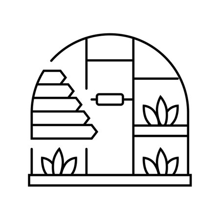 eco friendly hvac line icon vector illustrationのイラスト素材