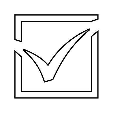 checkbox mark line icon vector illustrationのイラスト素材
