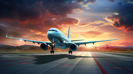 arrival flight airport backgroundの素材