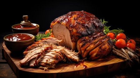 grilled pork bbq foodの素材