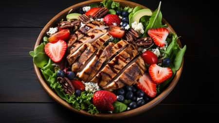 fresh salad bbq foodの素材