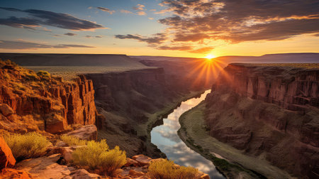 river gorge canyon landscapeの素材