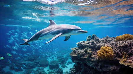 colorful ribbon reefs landscapeの素材