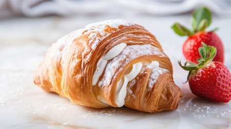 delicious snack croissan foodの素材