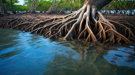 wetland mangrove swamp landscapeの素材
